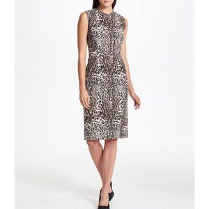 NWT DONNA KARAN Animal-Print Sleeveless Casual Dress MSRP $165